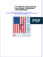 The Download Test Bank For AM GOV 2015 2016 4th Edition Losco Baker 1259284263 9781259284267 Full Chapter New 2024