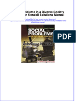 Social Problems in A Diverse Society 3rd Edition Kendall Solutions Manual All Chapters