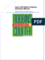 Full Download Management 13th Edition Robbins Solutions Manual All Chapter 2024 PDF