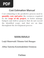 Cost Estimation Manual Power Point