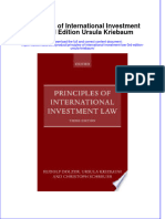 Principles of International Investment Law 3rd Edition Ursula Kriebaum Full Chapter Instant Download