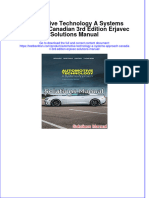 Automotive Technology A Systems Approach Canadian 3rd Edition Erjavec Solutions Manual All Chapters