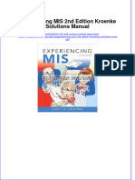 Full Download Experiencing MIS 2nd Edition Kroenke Solutions Manual All Chapter 2024 PDF