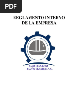 Reglamento Interno de La Empresa