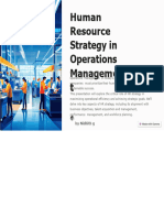 Human Resource Strategy in Operations Management