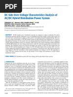 DC Side Over-Voltage Characteristics Analysis of AC DC Hybrid Distribution Power System