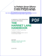 A Manual For Pediatric House Officers: The Harriet Lane Handbook, 21st Ed 21st Edition Helen K Hughes MD MPH