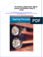 Full Download Teaching Percussion, Enhanced, Spiral Bound Version 3rd Edition Gary D. Cook File PDF All Chapter On 2024