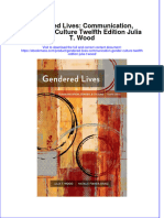 Full Download Gendered Lives: Communication, Gender, & Culture Twelfth Edition Julia T. Wood File PDF All Chapter On 2024