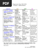 Progression Annuelle 5eme 2024