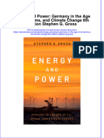 Full Download Energy and Power: Germany in The Age of Oil, Atoms, and Climate Change 6th Edition Stephen G. Gross File PDF All Chapter On 2024