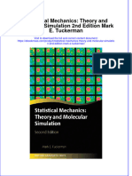 Full Download Statistical Mechanics: Theory and Molecular Simulation 2nd Edition Mark E. Tuckerman File PDF All Chapter On 2024