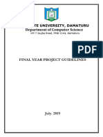 B. Sc. CS Project Guidelines (2019)