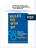 Full Download Rules To Win By: Power and Participation in Union Negotiations Jane Mcalevey File PDF All Chapter On 2024