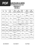 Dea Ut-I Datesheet Class Xi To Xii 2024-25