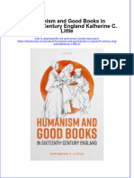 Full Download Humanism and Good Books in Sixteenth-Century England Katherine C. Little File PDF All Chapter On 2024