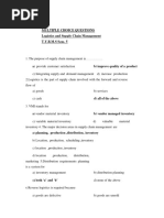 Multiple Choice Questions Logistics and Supply Chain Management T.Y.B.M.S Sem-5