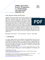 Urban Sustainability and Urban Resilience Indicators: Preliminary Framework For A Methodology To Combine Both Approaches in A Common Indicator Sets