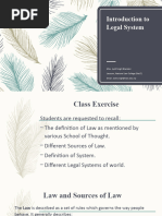 Introduction To Legal System