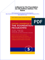 Full Download Oxford Handbook For The Foundation Programme 5th Edition Edition Tim Raine File PDF All Chapter On 2024