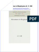 Adventures in Biophysics A. V. Hill Full Chapter Instant Download