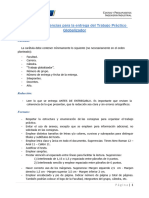 Pautas para Entrega Del TP Globalizador