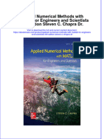 Applied Numerical Methods With MATLAB For Engineers and Scientists 4th Edition Steven C. Chapra Dr. Full Chapter Instant Download