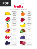 Fruits Vocabulary Worksheet