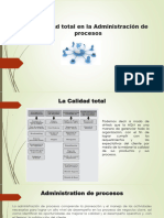 LA Calidad en Los Procesos III Unidad