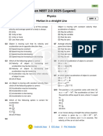 Motion in A Straight Line - DPP 03 (Of Lec-04) - Yakeen NEET 2.0 2025 (Legend)