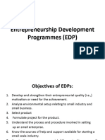 Entrepreneurship Development Programmes (EDP)