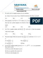 Sec: SC-60 JI Complex Numbers Date: 29-05-2020 - Single Answer Type