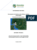 INFORME TÉCNICO Área de Conservación y Uso Sustentable "Universidad Técnica Luis Vargas Torres"