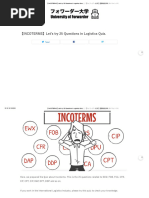 【INCOTERMS】Let's try 25 Questions in Logistics Quiz. ｜ 【フォワーダー大学 】国際物流学科 タイキャンパス