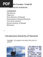 Elasticity of Demand - Lecture 9and10