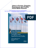 Prime Ministers in Europe: Changing Career Experiences and Profiles Ferdinand Müller-Rommel Full Chapter Instant Download