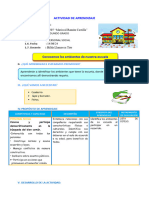 SESION Ps Conocemos Los Ambientes de Nuestra Escuela A