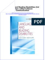 Language and Reading Disabilities (3rd Edition) (Allyn & Bacon Communication Full Chapter Instant Download