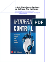 Modern Control: State-Space Analysis and Design Methods Arie Nakhmani Full Chapter Instant Download