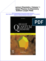 Full Download Ideas of Quantum Chemistry: Volume 1: From Quantum Physics To Chemistry 3rd Edition Lucjan Piela File PDF All Chapter On 2024