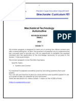 Mechanical Technology Automotive Revision Pack GR 11 Term 2 - 2023