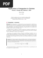 Applications of Integration in Calculus