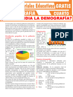 Qué Estudia La Demografía para Cuarto Grado de Secundaria