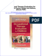 Occupational Therapy Evaluation For Children: A Pocket Guide 2nd Edition, (Ebook PDF) Full Chapter Instant Download