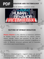 Human Behavior and Victimology: Prepared By: Reyma G. Sandigan, Rcrim