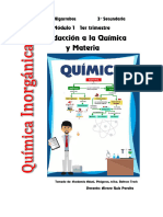 Introducción A La Química y Materia: Módulo 1 1er Trimestre