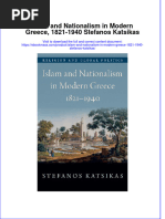 Islam and Nationalism in Modern Greece, 1821-1940 Stefanos Katsikas