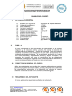 Silabo - Evaluacion Del Impacto Ambiental 2021 - I (Plan 2013)