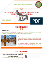 10.1 Costos Unitarios - Encofrados