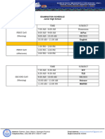 Exam Schedule Halfday